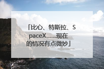 比心、特斯拉、SpaceX……现在的情况有点微妙