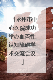 永州市中心医院成功举办血管性认知障碍学术交流会议