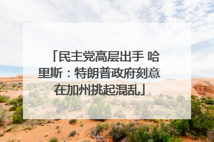 民主党高层出手 哈里斯：特朗普政府刻意在加州挑起混乱