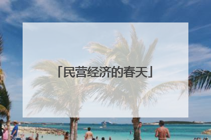 民营经济的春天