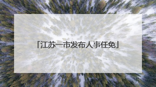 江苏一市发布人事任免