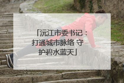 沅江市委书记：打通城市脉络 守护碧水蓝天