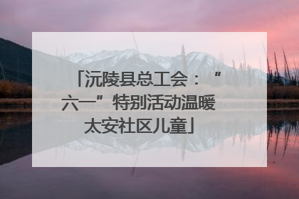 沅陵县总工会：“六一”特别活动温暖太安社区儿童