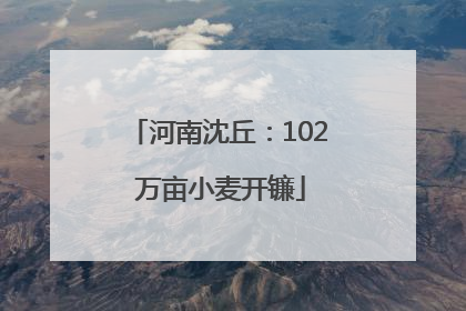 河南沈丘：102 万亩小麦开镰