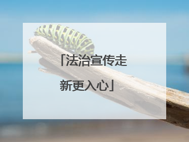 法治宣传走新更入心