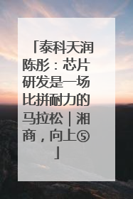 泰科天润陈彤：芯片研发是一场比拼耐力的马拉松｜湘商，向上⑤