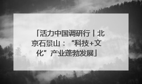 活力中国调研行丨北京石景山：“科技+文化”产业蓬勃发展