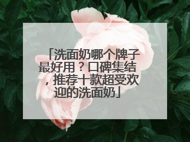 洗面奶哪个牌子最好用？口碑集结，推荐十款超受欢迎的洗面奶