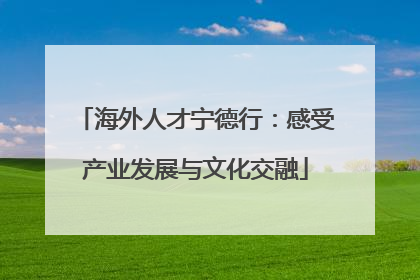 海外人才宁德行：感受产业发展与文化交融