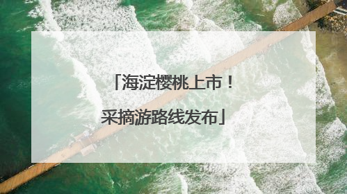 海淀樱桃上市！采摘游路线发布