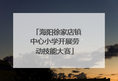 海阳徐家店镇中心小学开展劳动技能大赛