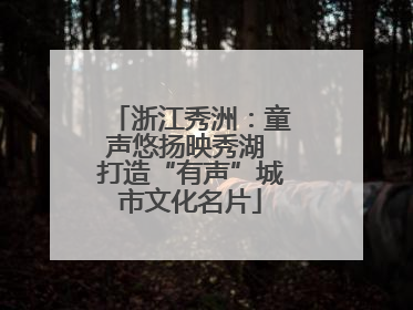 浙江秀洲：童声悠扬映秀湖 打造“有声”城市文化名片