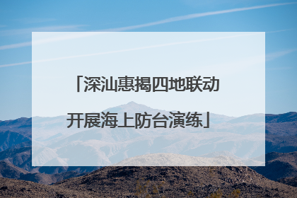 深汕惠揭四地联动开展海上防台演练