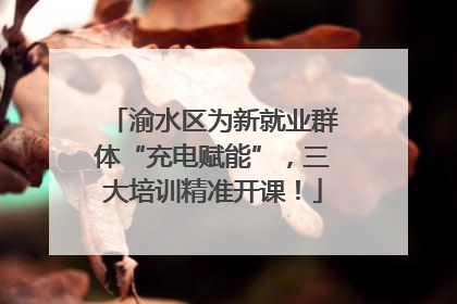 渝水区为新就业群体“充电赋能”，三大培训精准开课！