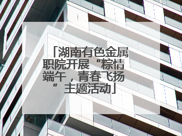 湖南有色金属职院开展“粽情端午，青春飞扬”主题活动