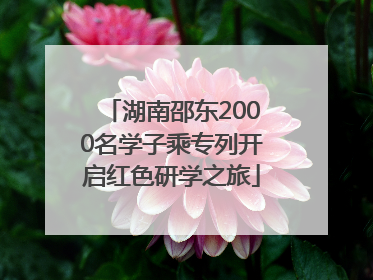 湖南邵东2000名学子乘专列开启红色研学之旅