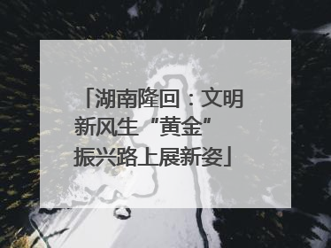 湖南隆回：文明新风生“黄金” 振兴路上展新姿