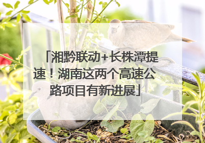湘黔联动+长株潭提速！湖南这两个高速公路项目有新进展