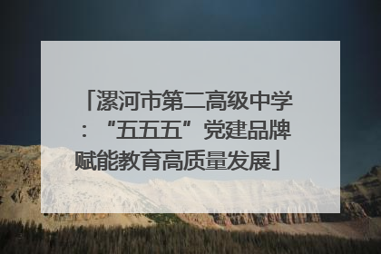 漯河市第二高级中学：“五五五”党建品牌赋能教育高质量发展