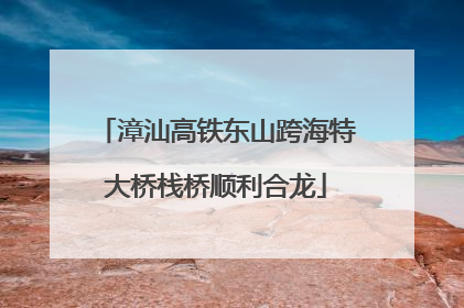 漳汕高铁东山跨海特大桥栈桥顺利合龙