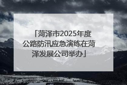 菏泽市2025年度公路防汛应急演练在菏泽发展公司举办