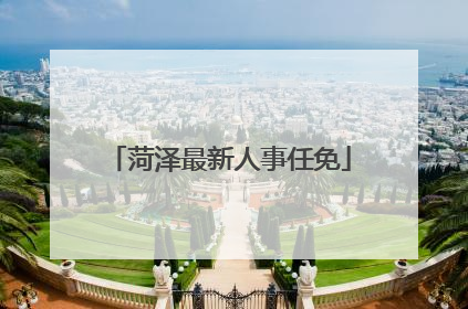 菏泽最新人事任免