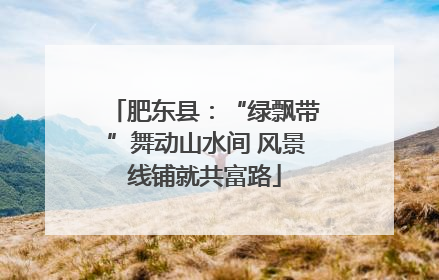 肥东县：“绿飘带”舞动山水间 风景线铺就共富路
