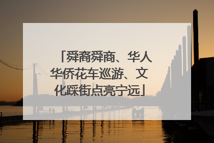 舜裔舜商、华人华侨花车巡游、文化踩街点亮宁远