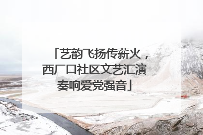 艺韵飞扬传薪火，西厂口社区文艺汇演奏响爱党强音