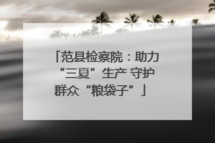 范县检察院：助力“三夏”生产 守护群众“粮袋子”