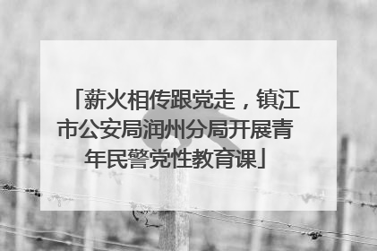薪火相传跟党走，镇江市公安局润州分局开展青年民警党性教育课
