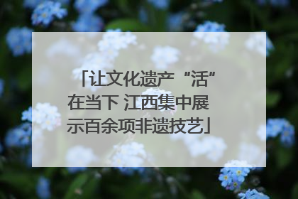 让文化遗产“活”在当下 江西集中展示百余项非遗技艺