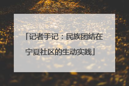 记者手记：民族团结在宁夏社区的生动实践