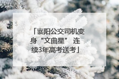 襄阳公交司机变身“文曲星” 连续3年高考送考