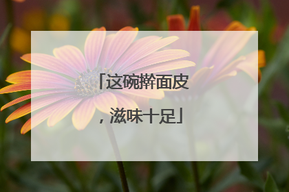 这碗擀面皮，滋味十足
