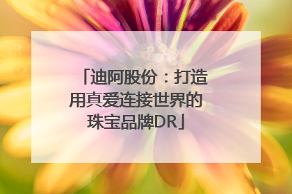 迪阿股份：打造用真爱连接世界的珠宝品牌DR