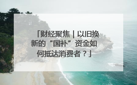 财经聚焦｜以旧换新的“国补”资金如何抵达消费者？