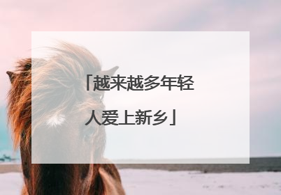 越来越多年轻人爱上新乡