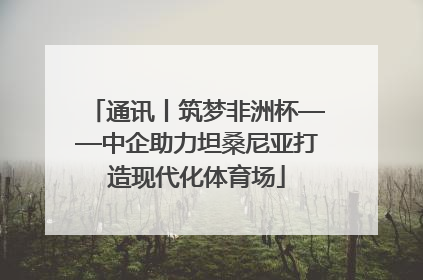 通讯丨筑梦非洲杯——中企助力坦桑尼亚打造现代化体育场