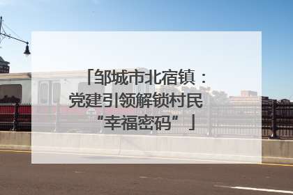 邹城市北宿镇：党建引领解锁村民“幸福密码”