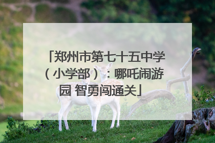 郑州市第七十五中学（小学部）：哪吒闹游园 智勇闯通关
