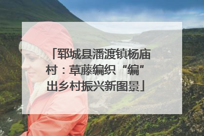 郓城县潘渡镇杨庙村：草藤编织“编”出乡村振兴新图景