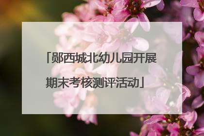 郧西城北幼儿园开展期末考核测评活动