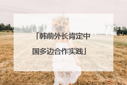 韩前外长肯定中国多边合作实践