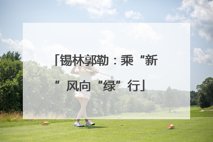 锡林郭勒：乘“新”风向“绿”行