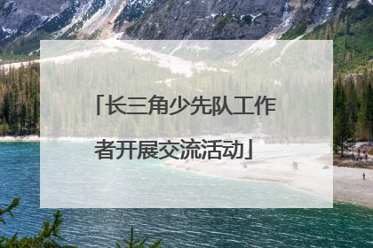 长三角少先队工作者开展交流活动