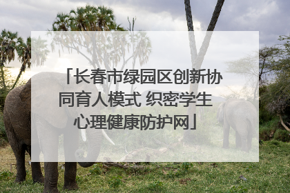 长春市绿园区创新协同育人模式 织密学生心理健康防护网