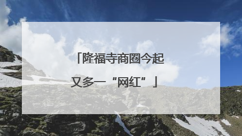 隆福寺商圈今起又多一“网红”