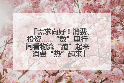 需求向好！消费、投资……“数”里行间看物流“跑”起来 消费“热”起来