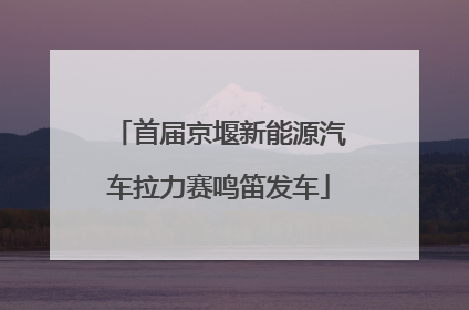 首届京堰新能源汽车拉力赛鸣笛发车